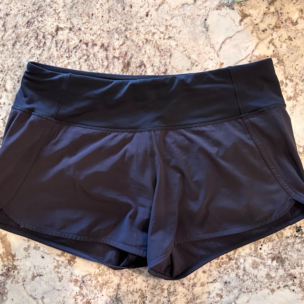 Lululemon Athletica Black Athletic Shorts Moisture-Wicking Performance